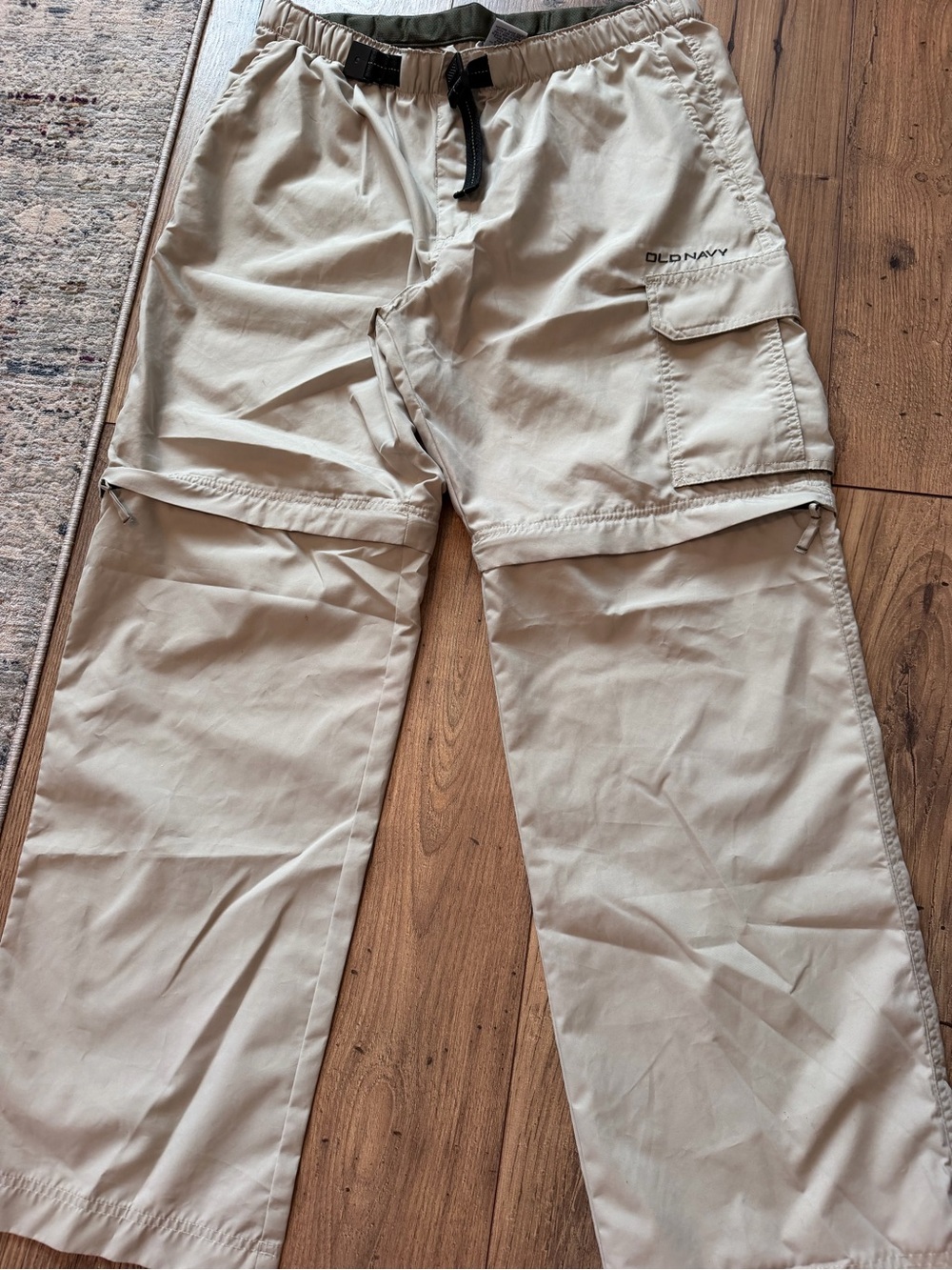 Vintage Y2K Old Navy Khaki Zip-Off Convertible Cargo Pants Men’s Large Gorpcore